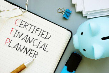 Certified Financial Planner CFP is shown using the text