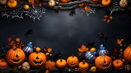 Halloween party border.