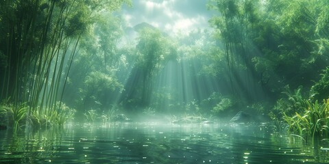 Enchanted Bamboo Forest, generative ai