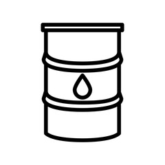Crude oil line icon. Oil industry icon. Oil industry icon isolated on white background. Transparent background, minimalist symbol. Vector images