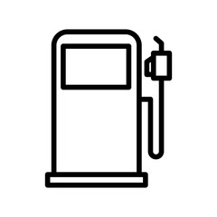 Gas station line icon. Oil industry icon. Oil industry icon isolated on white background. Transparent background, minimalist symbol. Vector images