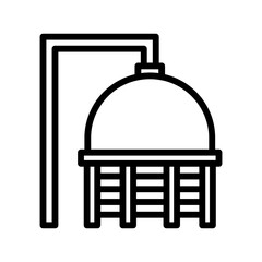 Oil industry line icon. Oil industry icon. Oil industry icon isolated on white background. Transparent background, minimalist symbol. Vector images