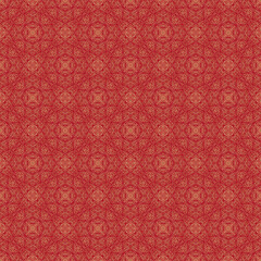 red, gold, china, fabric abstract seamless pattern. design for background, wallpaper, carpet, clothing, batik, textile, embroidery, sarong, interior, floor, curtain, printing