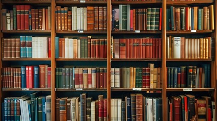 A bookshelf full of classics symbolizes the wisdom gained in retirement through thoughtful pension savings.