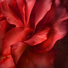 Vivid Scarlet Rose in Cinematic Light and Renaissance Aesthetic
