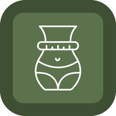 Weight Loss Line Green Box Icon