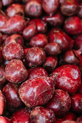 beetroot on the market counter