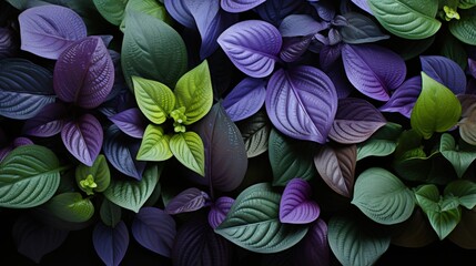 a green plant with purple leaves