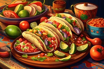Cinco de Mayo concept for Mexican American holiday. Happy Cinco De Mayo Day design, Mexicans celebrating May 5, Mexico's victory. Mexican party background.