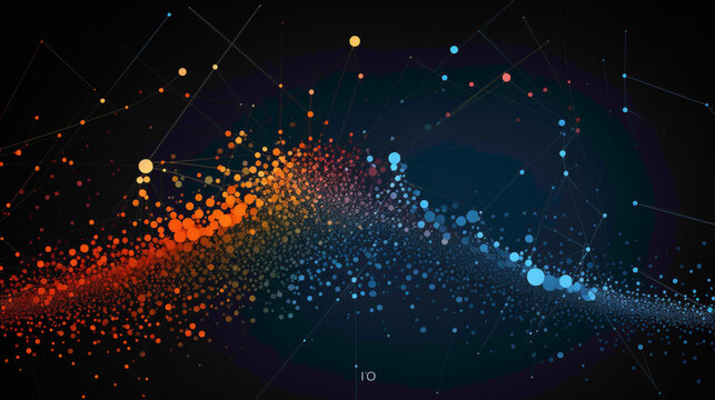 A scatter plot mapping out correlations between different market indices, characterized by vivid data points on a high-resolution monitor.