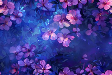 A captivating seamless blossom inspired tapestry pattern for dynamic visual solutions