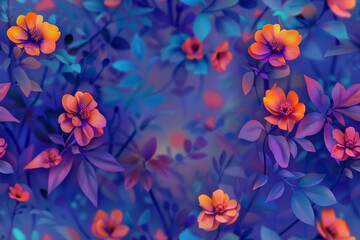 A delightful seamless flower inspired pattern motif for eye catching designs