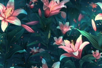 A delightful seamless petal centric pattern motif for eye catching designs