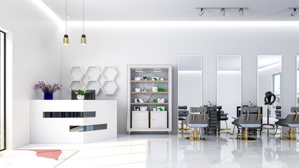 Beauty Salon interior, 3D Rendering