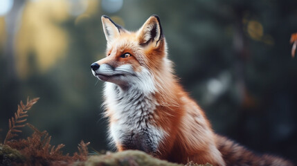 Obraz premium red fox vulpes