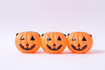 Orange pumpkin on a colored background