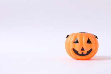 Orange pumpkin on a colored background