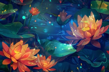 A vibrant seamless botanical filled pattern backdrop for engaging visual elements