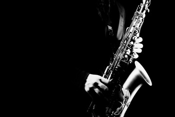 Saxophone player Saxophonist playing sax alto