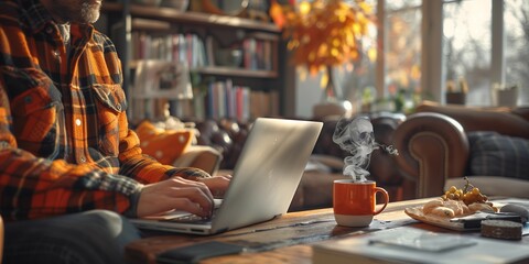 Creative Home Office Scene, generative ai