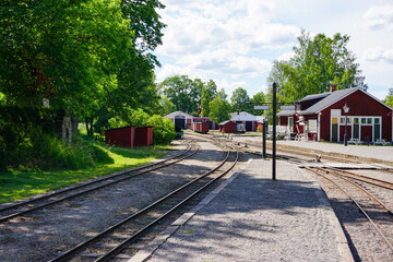 A old train station during the summer