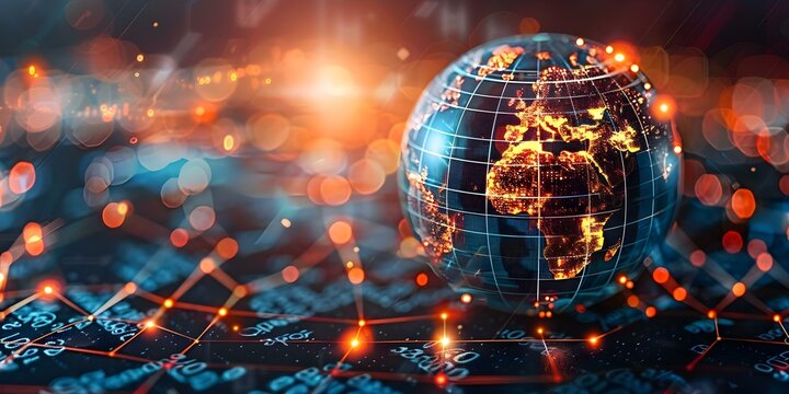 Severe inflation crisis threatens global economy, affecting markets and consumer purchasing power. Concept Global Inflation, Economic Impact, Market Volatility, Consumer Spending, Financial Stability