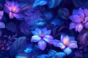 A beautiful seamless flower centric pattern design for versatile applications