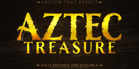 Aztec ruin text effect, editable maya and peru text style