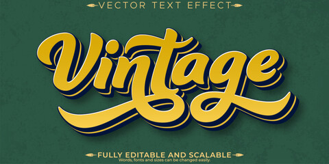 Obraz premium Retro sticker text effect, editable 70s and 80s text style