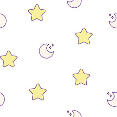 Beautiful different elements and characters of a happy lifestyle. Seamless pattern. Hand style. Vector drawing. Design ornaments.