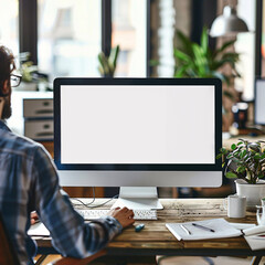 computer screen mockup