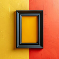 picture frame mockup on colorful background