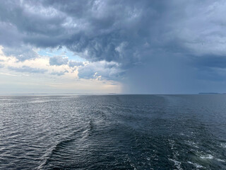 Dark clouds over the Chesapeake Bay.