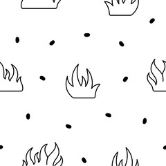 Lawn grass. Seamless pattern. Coloring Page. Flora, garden plant. Hand drawn style. Vector drawing. Design ornaments.