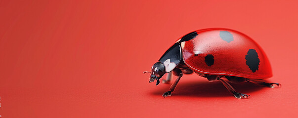 Naklejka premium wallpaper of a ladybug