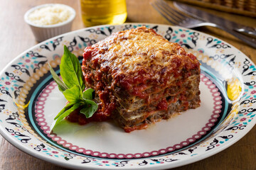 Lasagna with meat