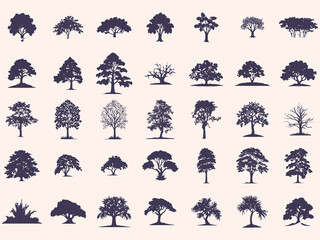 Tree Silhouettes Set
