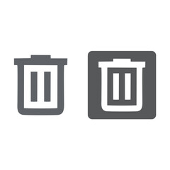 delete iconTrash can, bin, delete icon vector illustration.