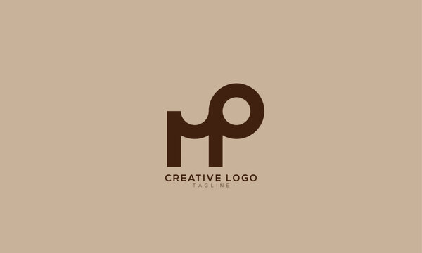 MP Abstract initial monogram letter alphabet logo design