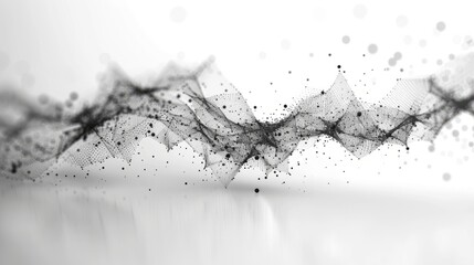 A technology abstract background with lines and dots connecting digital data and big data. Images of digital data. Modern illustration.