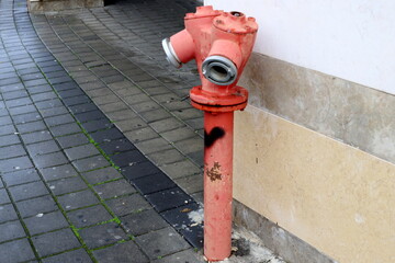 Metal water pipes and taps