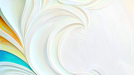 Abstract Minimalist Wave Pattern in Soft Pastel Colors with Copy Space