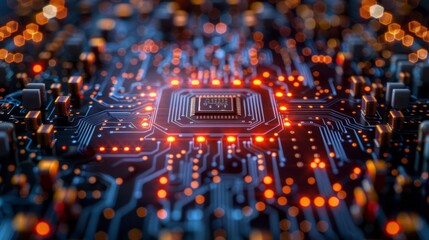 Internet of things concept and artificial intelligence (AI).