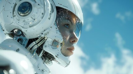 Providing access to information and data online through smart robot science and artificial intelligence technology, and innovation futuristic and global connections,