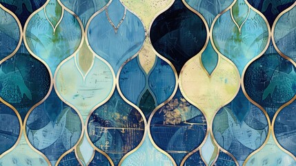 Patterned ornaments in calming hues