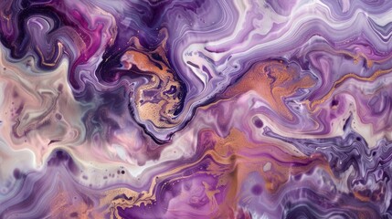  Rust and lilac paint swirling, Ink Aura, gentle illumination seeps through fluid rivers, 3D photo
