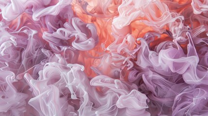  Salmon and lavender paint intertwining, Ink Wonder, soft shine emerges from liquid flux, presentation slides