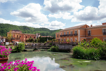 Fototapeta premium Isola dei Liri, province of Frosinone, Lazio, Italy. Historical tourist destination. 