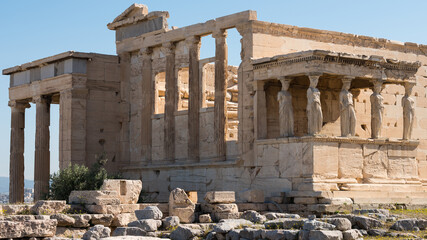 Obraz premium The Erechtheion temple on the north side of the Acropolis, Athens, Greece