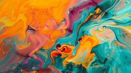 vibrant colorful abstract fluidity, 16:9